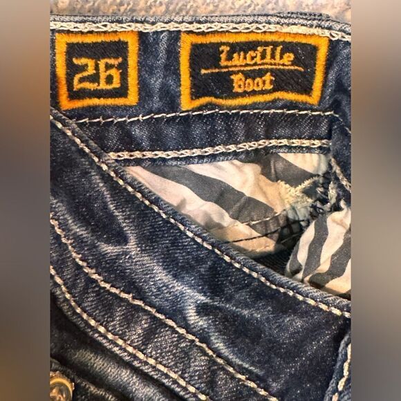 Rock Revival Lucille Boot jeans Size 26 - Picture 3 of 13